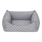 Pet Comfort Uniform Gri Puantiyeli Kedi ve Köpek Yatağı S 50x40cm thumbnail 2