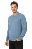 Erkek Polo Yaka Fermuarlı Triko Kazak Regular Fit  7019 BGL-ST04922 thumbnail 7