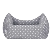 Pet Comfort Uniform Gri Puantiyeli Kedi ve Köpek Yatağı S 50x40cm thumbnail 4