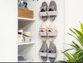 Banyo Terlik Tutucu - Kapı Arkası Pratik Raf - Terlik Tutucu Beyaz thumbnail 2