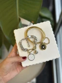 2'li Zincirli Saat Bileklik - ÇOK RENKLİ thumbnail 1