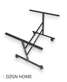 TEKERLEKLİ ORTA SEHPA AYAĞI METAL MASA AYAĞI KALIN PROFİLLİ - SİYAH thumbnail 2