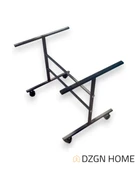 TEKERLEKLİ ORTA SEHPA AYAĞI METAL MASA AYAĞI KALIN PROFİLLİ - SİYAH thumbnail 1