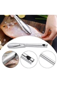 Balık Pulu Temizleyici Soyucu Kolay Balık Pul Derisi Temizleme Soyma Fırçası Bıçağı Çelik 23x3.5 cm thumbnail 4
