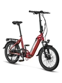 MOSSO KRONOS ELEKTRİKLİ KATLANIR HD FREN BİSİKLET BORDO thumbnail 1