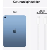 Apple iPad A16 11" 128 GB Wi-Fi Mavi Tablet (Apple Türkiye Garantili) thumbnail 8