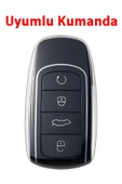 Chery Tiggo 7 Tiggo 8 Omoda 5 Uyumlu Smart Kumanda Anahtar Kılıfı Oto Anahtarlık Turkuaz Gold thumbnail 4