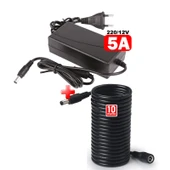 Ventus 12V 5A Adaptör + 10m Uzatma Kablosu Kayıt Cihazı , Kamera,  Monitör 220V/12V max 60W thumbnail 1