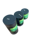 Silindir Mum 3'lü Kokulu Büyük Mum Dekoratif Mum Seti thumbnail 3