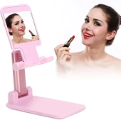 Masaüstü Telefon Tutucu Tablet Standı 2 Kademeli Katlanır Uzunluk Ayarlı thumbnail 1