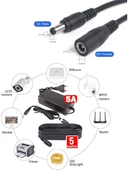 Ventus 12V 5A Adaptör + 5m Uzatma Kablosu Kayıt Cihazı , Kamera,  Monitör 220V/12V max 60W thumbnail 5