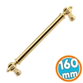Mobilya Çekmece Mutfak Dolabı Dolap Kapak Kulpları Kulb Kulpu Metal Gold Altın Kulp 160 mm thumbnail 1