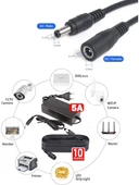 Ventus 12V 5A Adaptör + 10m Uzatma Kablosu Kayıt Cihazı , Kamera,  Monitör 220V/12V max 60W thumbnail 5