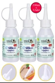 Sıvı Silikon Yapıştırıcı 100 ml 3 Adet Brons Silikon Yapıştırıcı Sıvı 100 gr Plastik Cam Mermer Kağıt Karton Tahta Köpük thumbnail 1