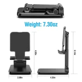 Masaüstü Telefon Tutucu Tablet Standı 2 Kademeli Katlanır Uzunluk Ayarlı thumbnail 5