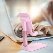 Masaüstü Telefon Tutucu Tablet Standı 2 Kademeli Katlanır Uzunluk Ayarlı thumbnail 2