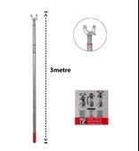 Teleskopik Mağaza, Tekstil (Gri) Askı Sopası ( 3metre Uzunlukta ) thumbnail 1