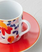 Fabele Porselen 4 Parça 2 Kişilik Kahve Fincan Takımı 80 Ml Renkli thumbnail 4