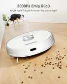 Ultenic T10 Otomatik Çöp İstasyonlu Robot Süpürge, 3000Pa, Beyaz thumbnail 2