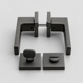 Wc Banyo Tipi Kapı Kolu Rozetli Sağ Sol İnox Titanyum Uygun Modern İç Kapı Kilitli 1 Takım thumbnail 4