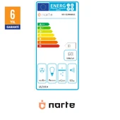 NARTE -H20060W 60 CM Beyaz Cam Inox Çıtalı Eğimli Davlumbaz - 6 YIL GARANTİLİ thumbnail 4