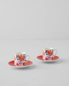 Fabele Porselen 4 Parça 2 Kişilik Kahve Fincan Takımı 80 Ml Renkli thumbnail 1