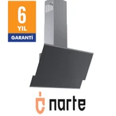 NARTE-H10060S 60CM GRİ CAM INOX CITALI ÇİFT CAMLI EĞİMLİ DAVLUMBAZ-6 YIL GARANTİLİ thumbnail 2