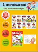 1.Sınıflar İçin Okumayı Sevdiren 10 lu Hikaye Seti 4 (Kitap Okuma Defteri Hediyeli) thumbnail 1