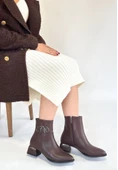 Harly Kahverengi Cilt Topuklu Bot thumbnail 1