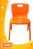 Anaokulu Kreş Çocuk Sandalyesi Renkli 1.Kalite Kırılmaz Plastik TURUNCU 1 (Bir) Adet thumbnail 1