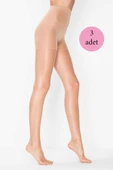 3 Adet Kadın Super İnce Mat 15 Den Külotlu Çorap Ten thumbnail 1