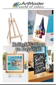Masaüstü Küçük Şövale 28x37 cm 1 Adet Küçük Şövalye Sanatsal Tuval Resim Tutucu Sergi Çam Ağacından İmal Edilmiştir thumbnail 2