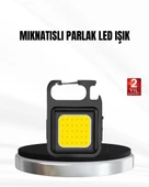Şarjlı COB LED Anahtarlık Fener – 4 Modlu, Manyetik ve Katlanabilir Standlı thumbnail 1