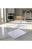 Kiwa Metal Salsa Model 2 Katlı Paslanmaz Krom Bulaşık Sepeti Tabaklık - Bulaşıklık thumbnail 1