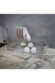 Kiwa Metal Salsa Model 2 Katlı Paslanmaz Krom Bulaşık Sepeti Tabaklık - Bulaşıklık thumbnail 5