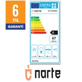 NARTE-H10060B 60CM SIYAHCAM INOX CITALI ÇİFT CAMLI EĞİMLİ DAVLUMBAZ thumbnail 4