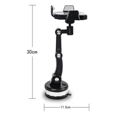 BUFFER® Jel Vantuzlu Cama Takılabilen Güçlü 360 Derece Dönebilen Ayarlanabilir Araç Içi Vantuzlu Telefon Tutucu thumbnail 3