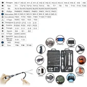 Hassas Tornavida Seti Bilgisayar Pc Telefon Onarım Aracı Seti Manyetik 115 in 1 Tornavida Seti thumbnail 4