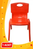 Anaokulu Kreş Çocuk Sandalyesi Renkli 1.Kalite Kırılmaz Plastik KIRMIZI 1 (Bir) Adet thumbnail 3