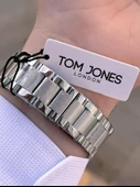 Tom Jones Bileklik Hediyeli Çelik Kordon 3 Atm Suya Dayanıklı 2 Yıl Garantili Erkek Kol Saati 10072.1 thumbnail 6