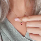 925 Ayar Gümüş Kırmızı Uğur Böceği Kolye thumbnail 7