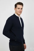 Erkek Hakim Yaka Astarlı Triko Fermuarlı Mont BGL-ST04832 thumbnail 5