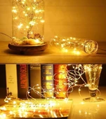 Ev Balkon Ve Parti İçin 3 Metre Pilli Gün Işığı Peri Led Yılbaşı Süsü Işık thumbnail 1