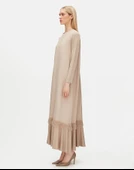 T25Y-4069 MISSDALIDA ETEK UCU PÜSKÜLLÜ KETEN ELBİSE thumbnail 8