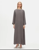 T25Y-4042 MISSDALIDA BROŞ DETAYLI A KESİM CUPROO ELBİSE thumbnail 8