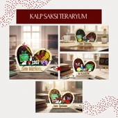 Kalp Saksı Teraryum - Öğretmenler Günü Hediyesi thumbnail 2