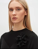 T25Y-4021 MISSDALIDA BİS. YAKALI ÇİÇEK BROŞLU CCUORO ELBİSE thumbnail 5