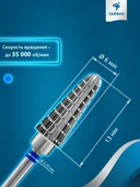 Kristall Tayfun Manikür Çelik Törpü Ucu Mavi Konik Mısır IRMA36005 thumbnail 2