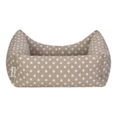 Pet Comfort Uniform Bej Puantiyeli Kedi ve Köpek Yatağı S 50x40cm thumbnail 3