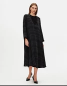 T25Y-4088 MISSDALIDA V YAKA JAKARLI CUPRO ELBİSE thumbnail 3